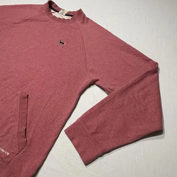 The Black Dog Sweatshirt Crewneck Sweater Salmon Pockets - Mens Med. - Picture 6 of 9